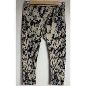 Lululemon Wunder Under Capri Women’s Leggings Black Tan Granite Mojave Size 6